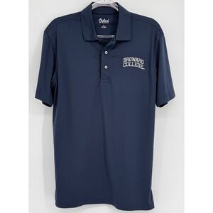 Oxford‎ America Mens Broward College Performance Polo Shirt Navy Blue Sz M
